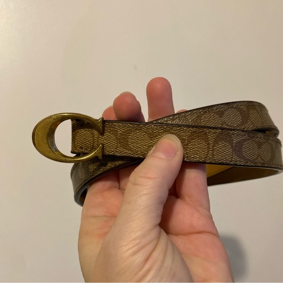 Coach Brown Belt with Gold Buckle - Picture 2 of 10